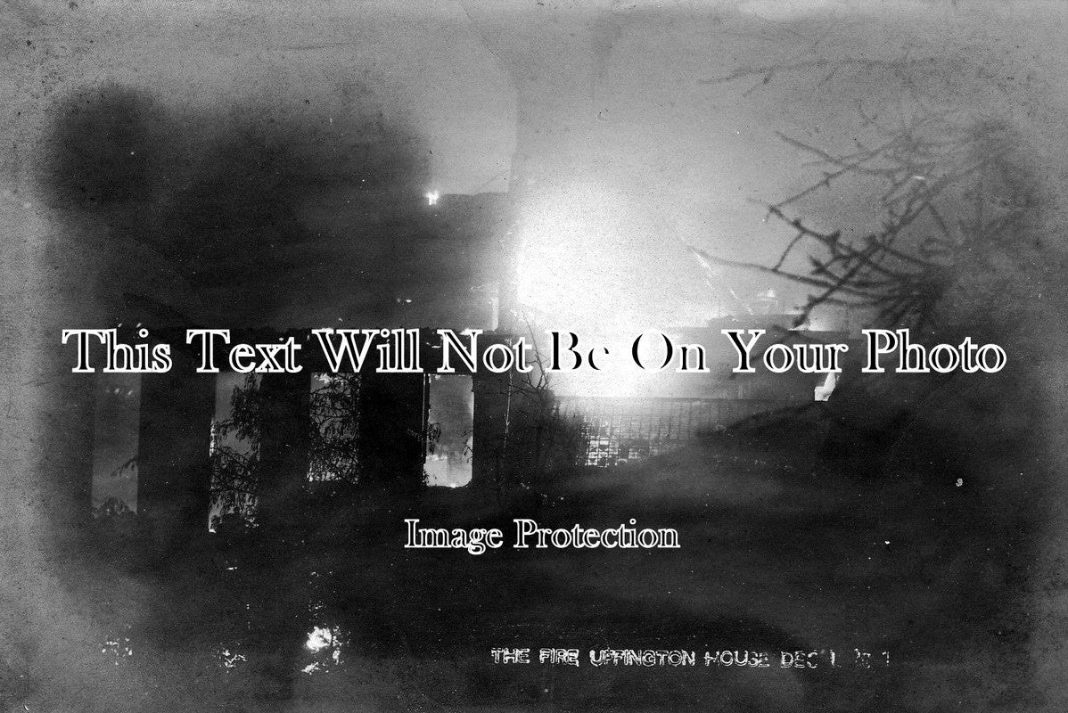 LI 42 - The Fire, Uffington House, Lincolnshire c1904