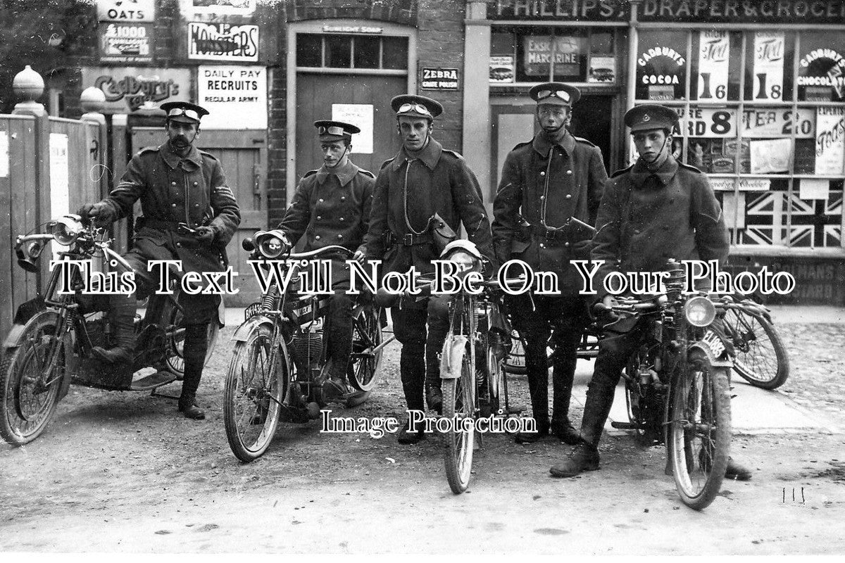 LI 442 - WW1 Army Motor Cyclists, Fulstow, Lincolnshire