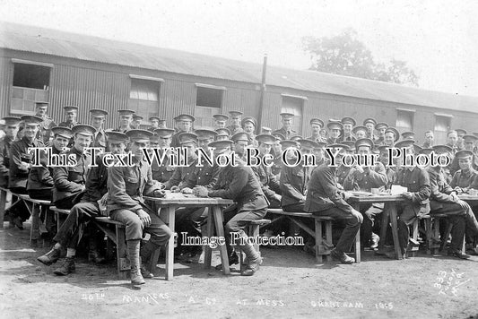 LI 524 - 20th Battalion, Manchester Regiment At Mess, Grantham Camp, Lincolnshire 1915