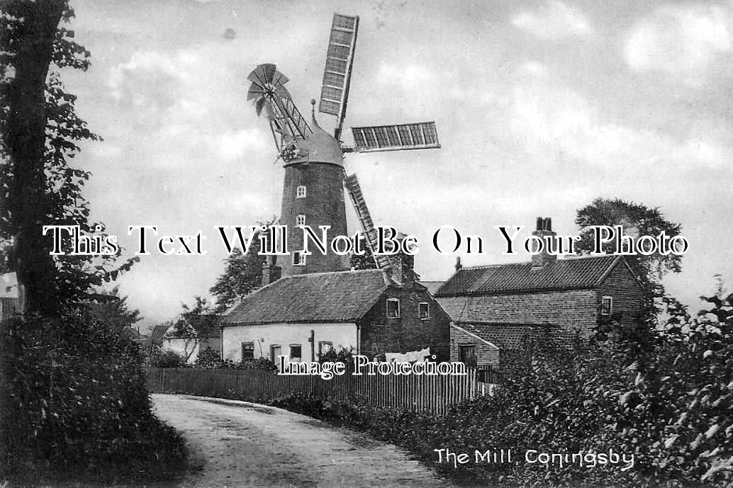 LI 747 - Windmill, Mill, At Coningsby, Lincolnshire c1936