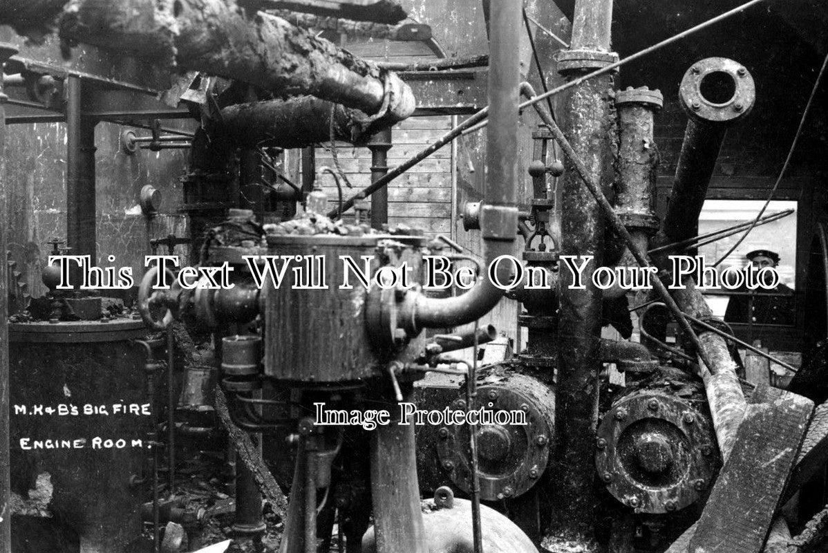 LI 824 - Grimsby Engine Room After Big Fire, Lincolnshire c1911