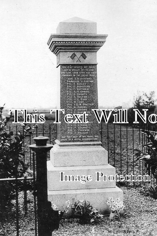 LI 892 - WW1 War Memorial, Moulton Seas End, Spalding, Lincolnshire