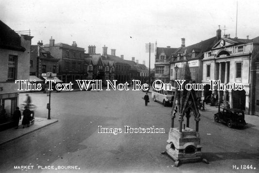 LI 935 - Market Place, Bourne, Lincolnshire c1950