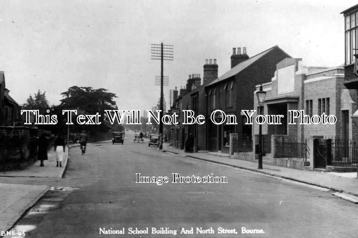 LI 992 - National School Building, North Street, Bourne, Lincolnshire c1936