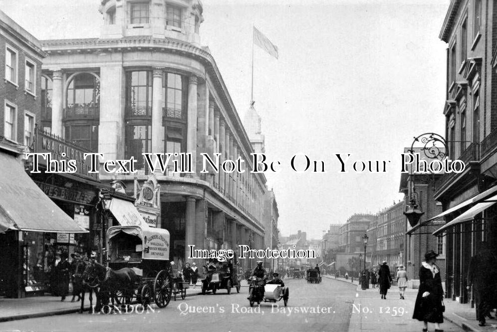 LO 1077 - Queens Road, Bayswater, London c1924