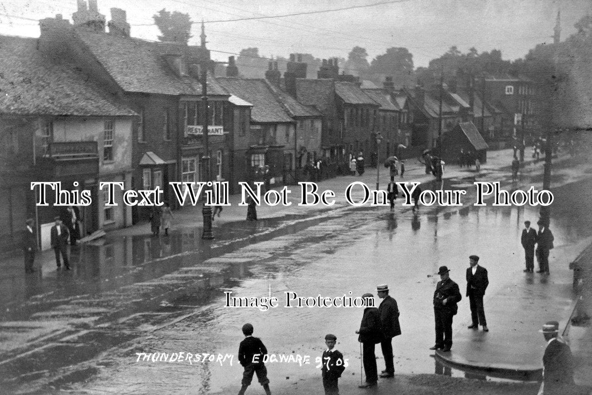LO 1119 - Thunderstorm At Edgware, London c1908