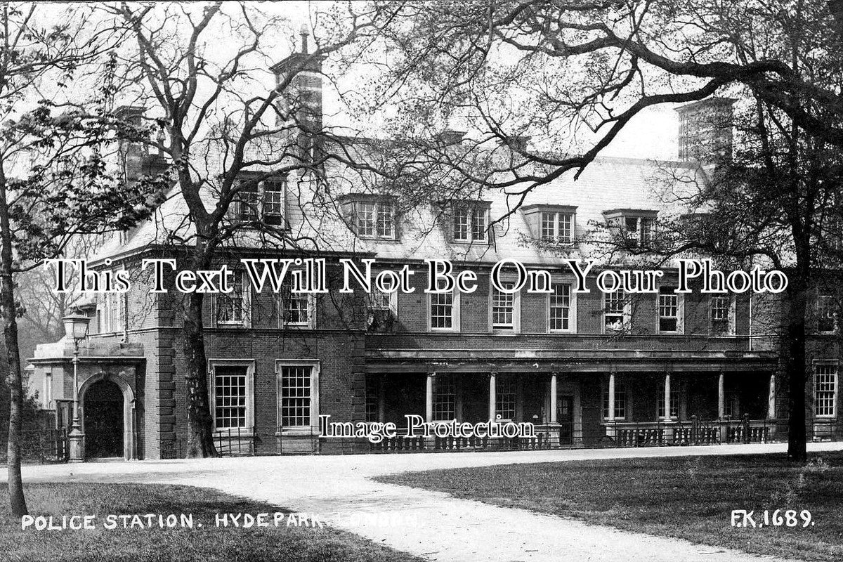 LO 1122 - The Police Station, Hyde Park, London c1906