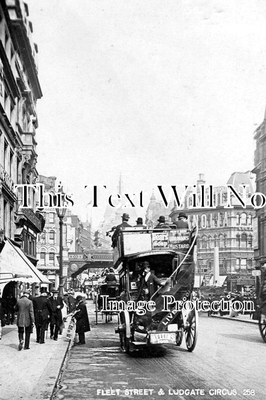 LO 1174 - Fleet Street, Ludgate Circus, London c1905