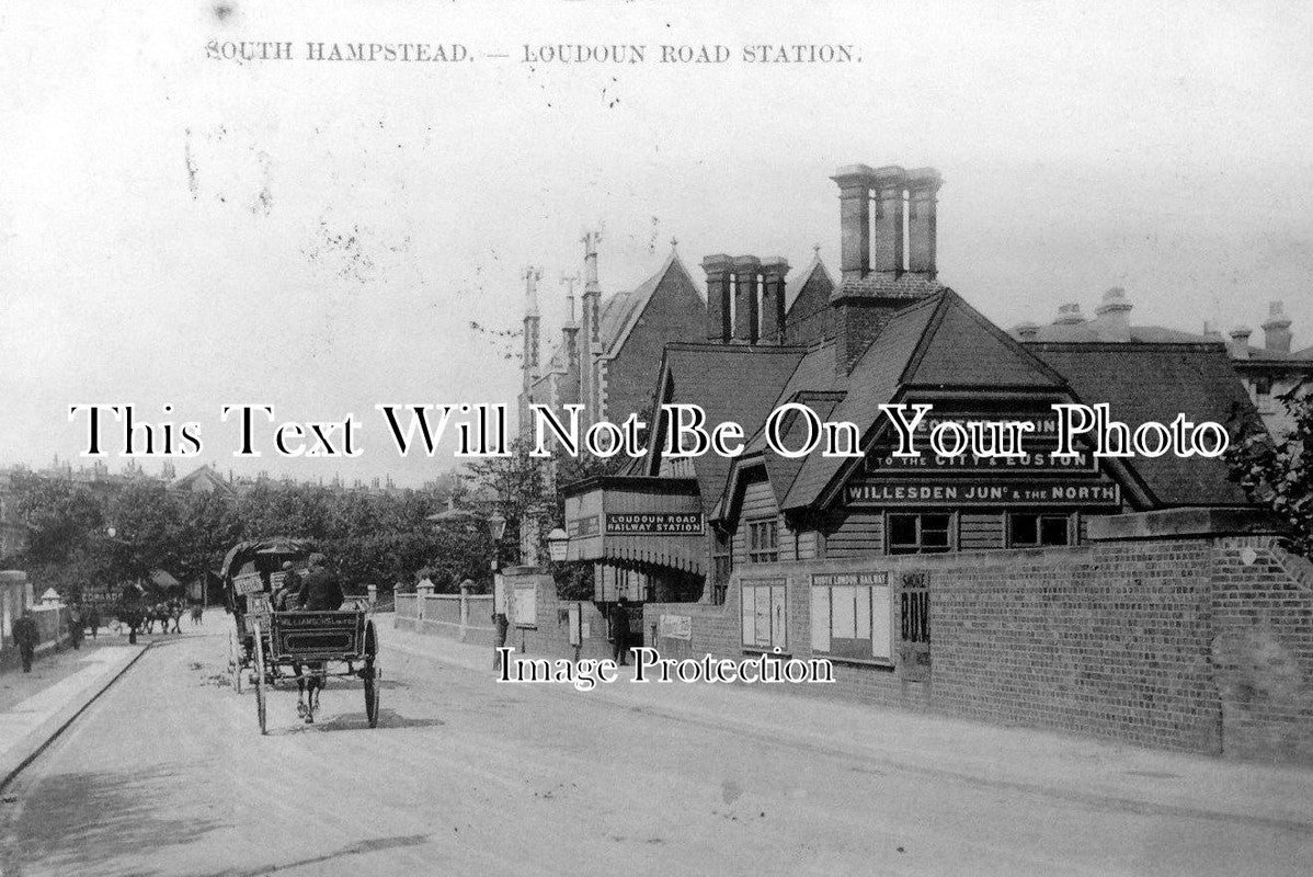 LO 1297 - Loudoun Road Railway Station, Hampstead, London c1904