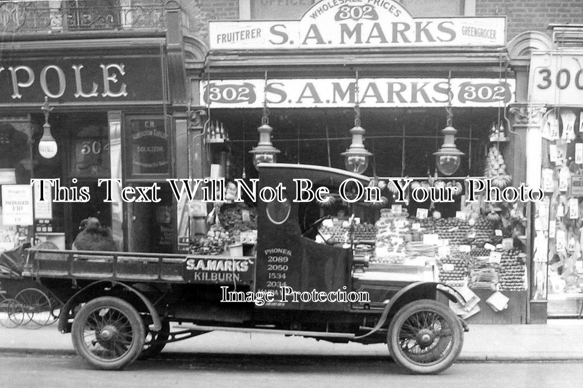 LO 1319 - S A Marks Fruiterer Shop Front, Kilburn, London
