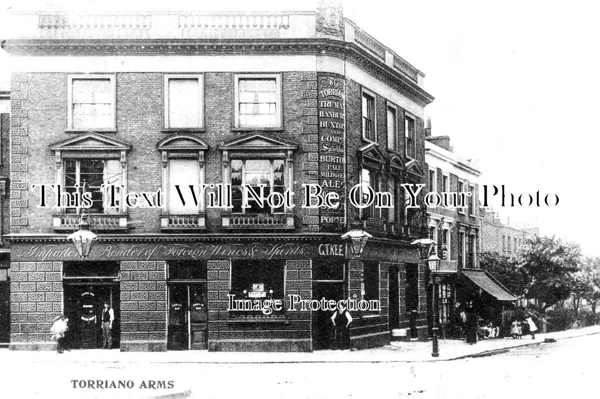 LO 1365 - Torriano Arms Pub, Leighton Road, Kentish Town, London c1906