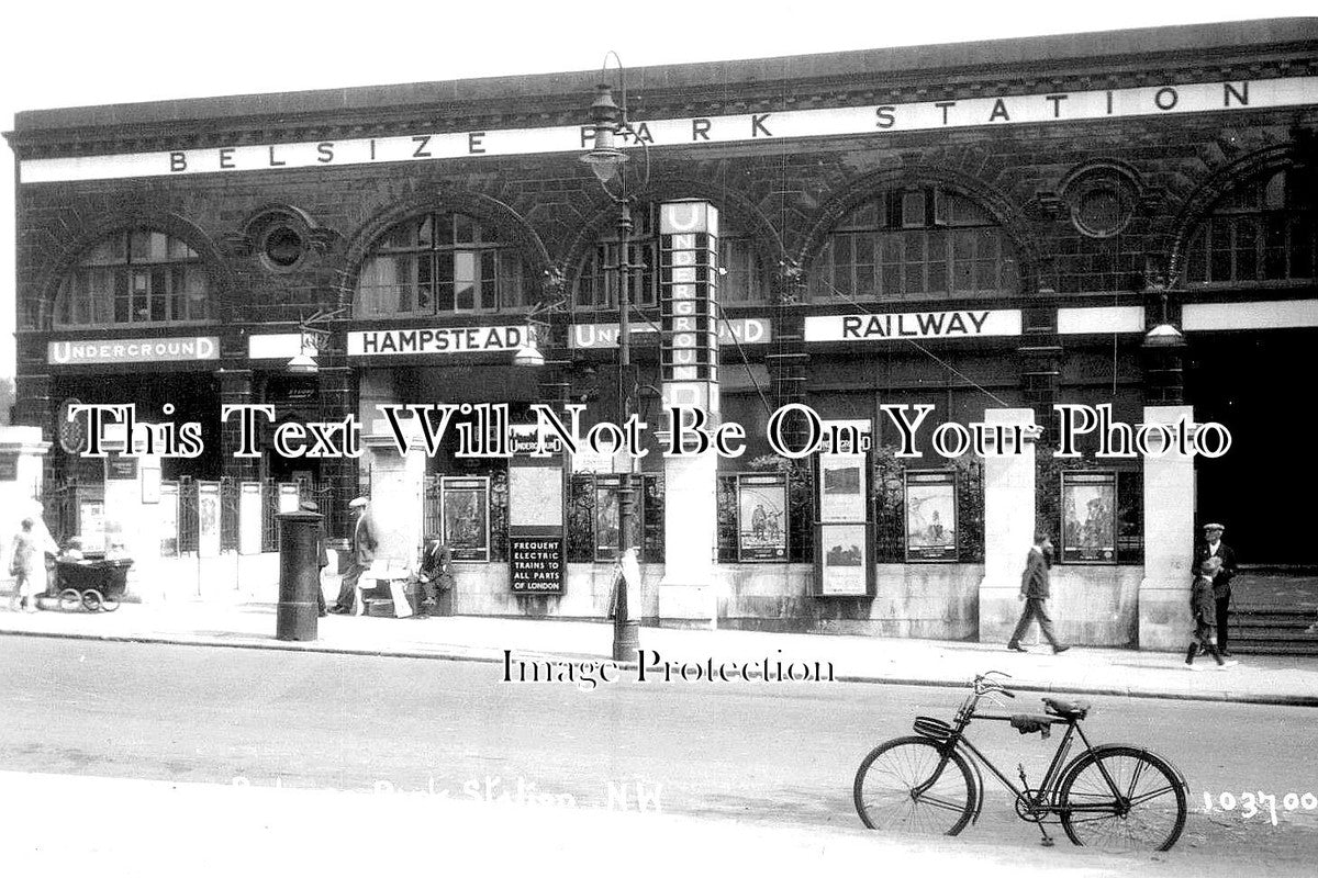 LO 1366 -  Belsize Park Underground Tube Railway Station, Hampstead, London