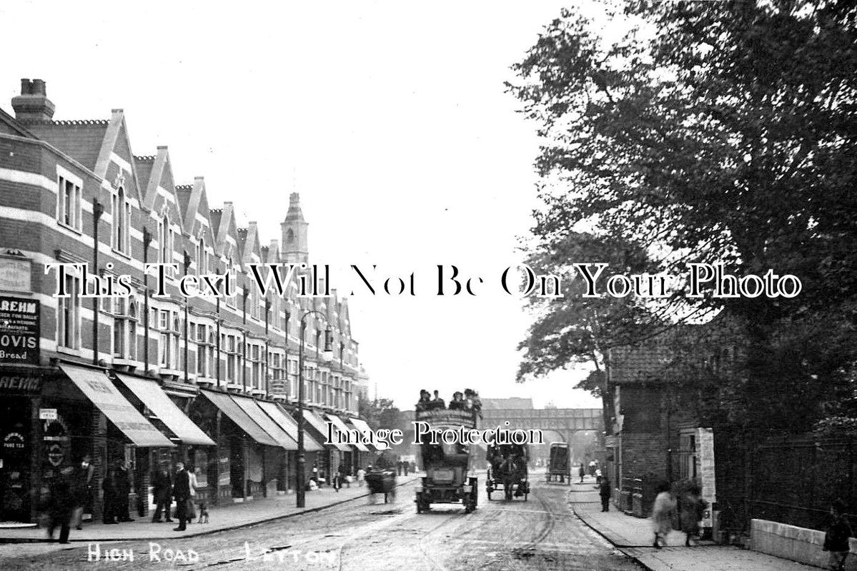 LO 1447 - High Road, Leyton, Waltham Forest, London c1906
