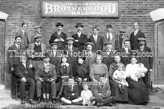 LO 1460 - Belgian Refugees, Chiswick, Hounslow, London WW1 c1915