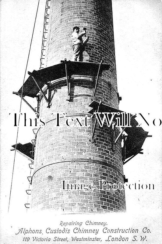 LO 1487 - Repairing Chimney, Alphons Custodis Chimney Construction Co, London