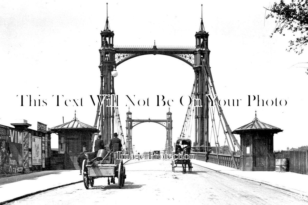 LO 1506 - Albert Bridge, Chelsea, London c1915