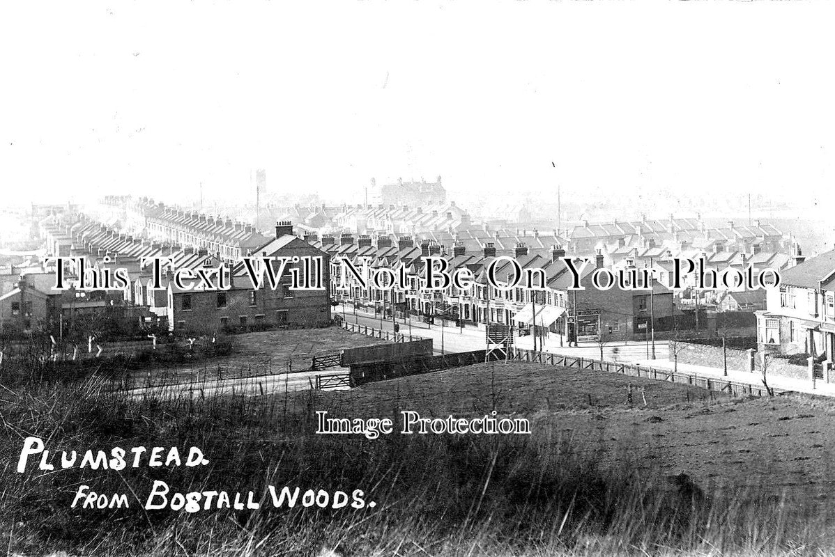 LO 1623 Plumstead From Bostall Woods, Greenwich, London c1913 JB
