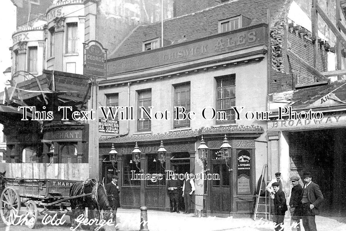 LO 1634 - The Old George Pub & Sussex Arms, Hammersmith Broadway, London