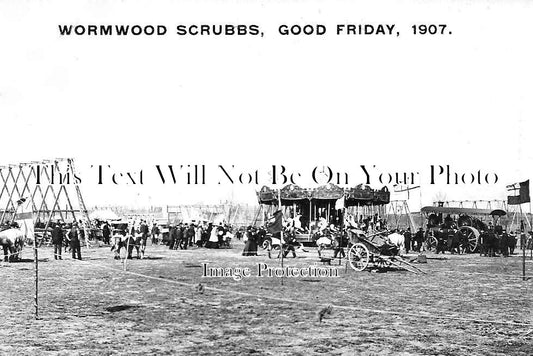 LO 1649 - Wormwood Scrubbs Funfair, Hammersmith, London 1907