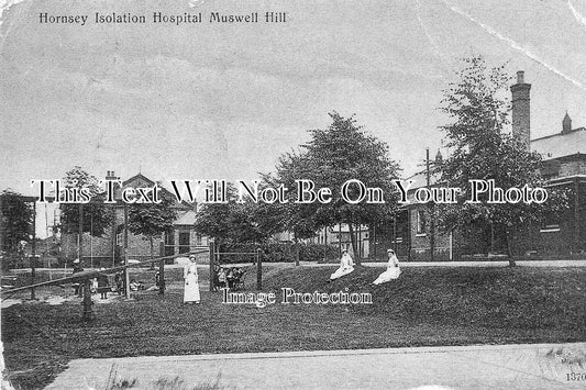 LO 178 - Hornsey Isolation Hospital,  Muswell Hill, London c1906 HORNSEY ISOLATION HOSPITAL, MUSWELL HILL  OLD PHOTO POSTCARD 1906