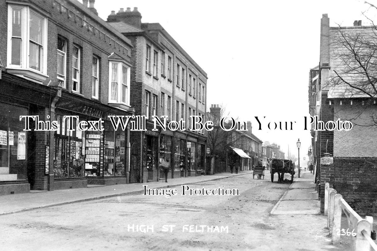 LO 1850 - High Street, Feltham, London c1915
