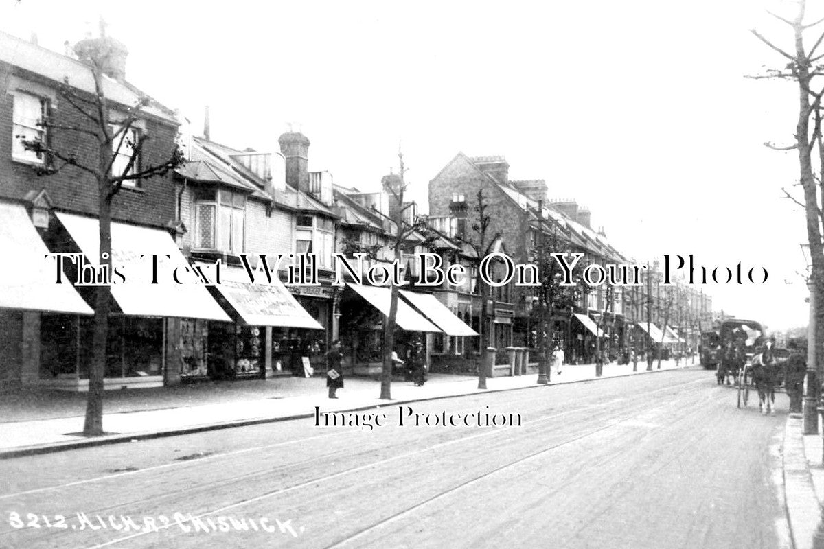 LO 1890 - High Road, Chiswick, Hounslow, London c1909