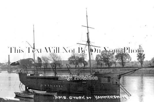 LO 1899 - HMS Stork Training Ship, Hammersmith, London