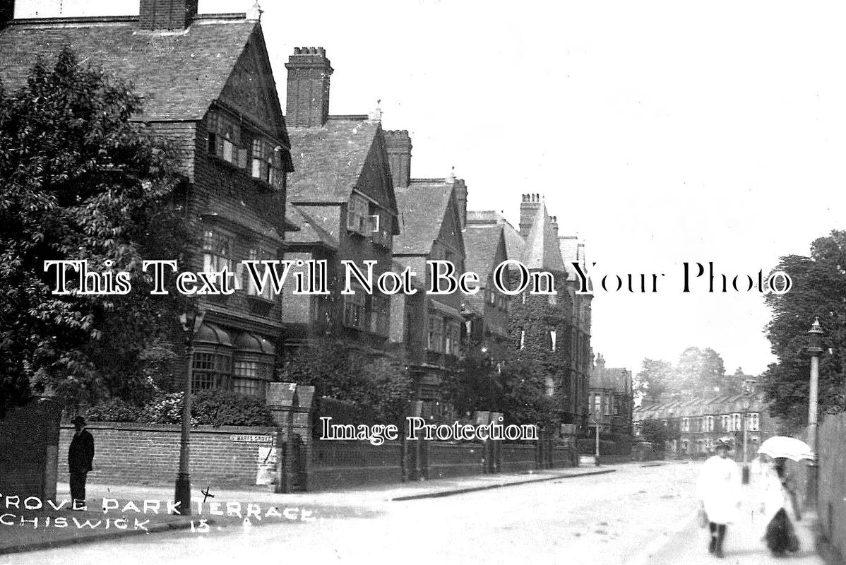 LO 1952 - Grove Park Terrace, St Marys Grove, Chiswick, Ealing, London c1912