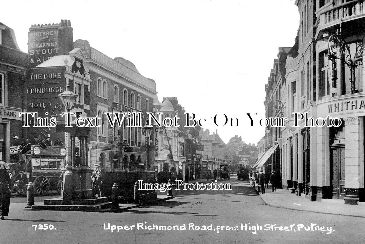 LO 2230 - High Street, Upper Richmond, Putney, London c1913