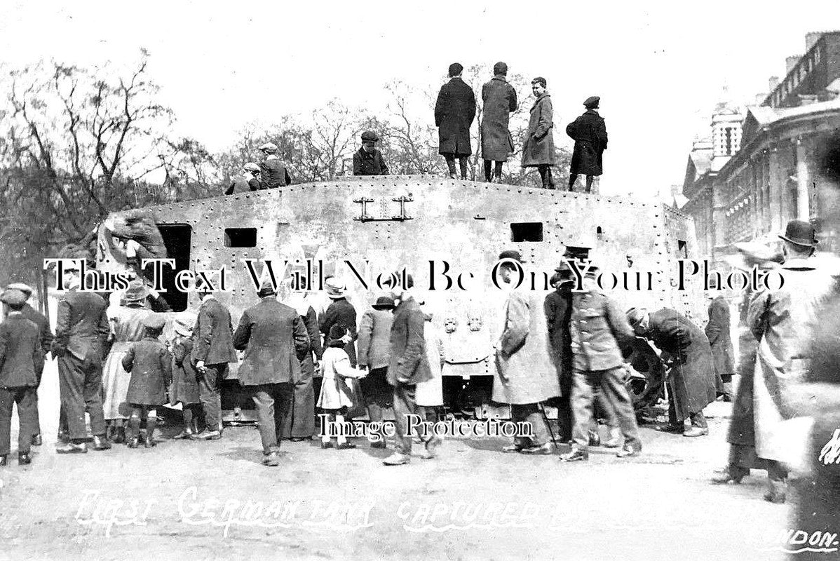 LO 2446 - First German Tank Captured By The English, London WW1