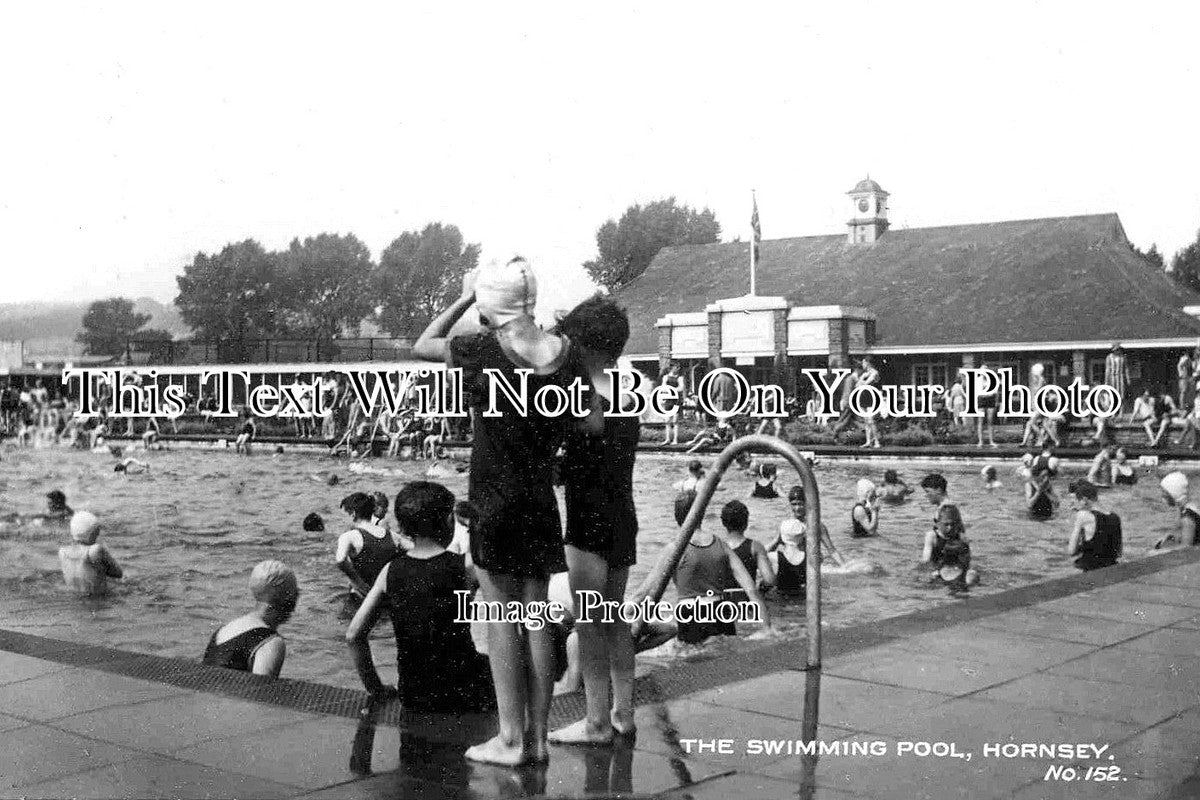 LO 2694 - The Swimming Pool, Hornsey, Haringey, London c1937