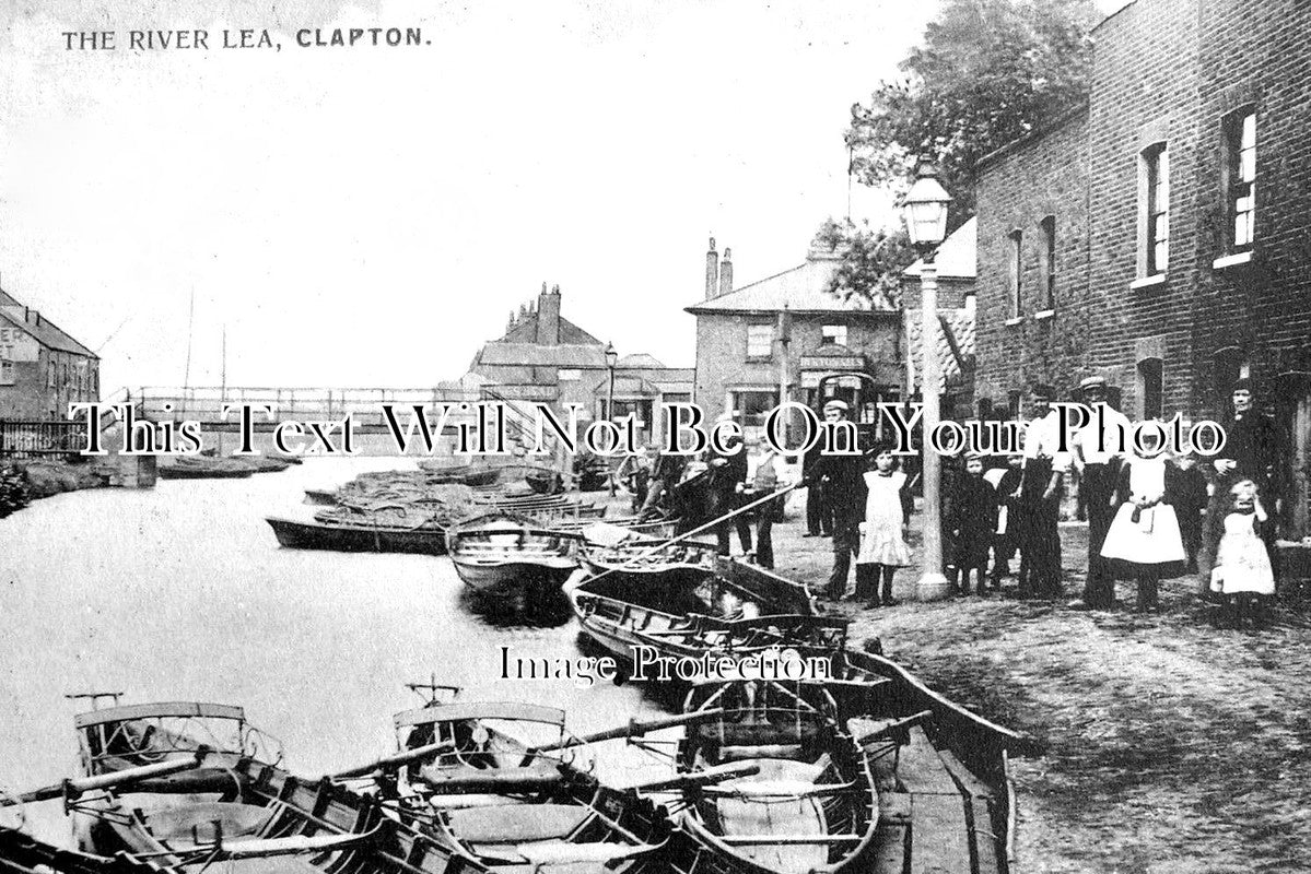 LO 2734 - The River Lea, Clapton, London c1904