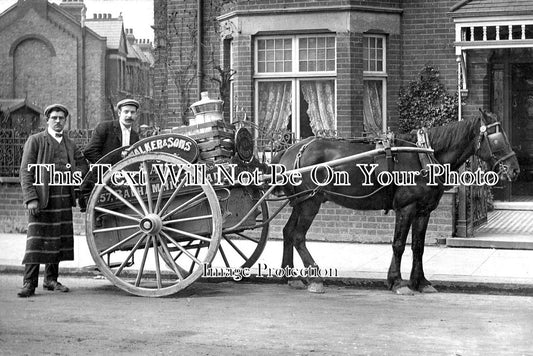 LO 2900 - Walker & Sons Dairy Horse & Cart, Balham, Wandsworth, London c1908