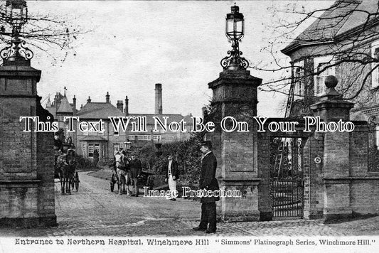 LO 291 - Northern Hospital Entrance, Edmonton, Enfield, London c1904