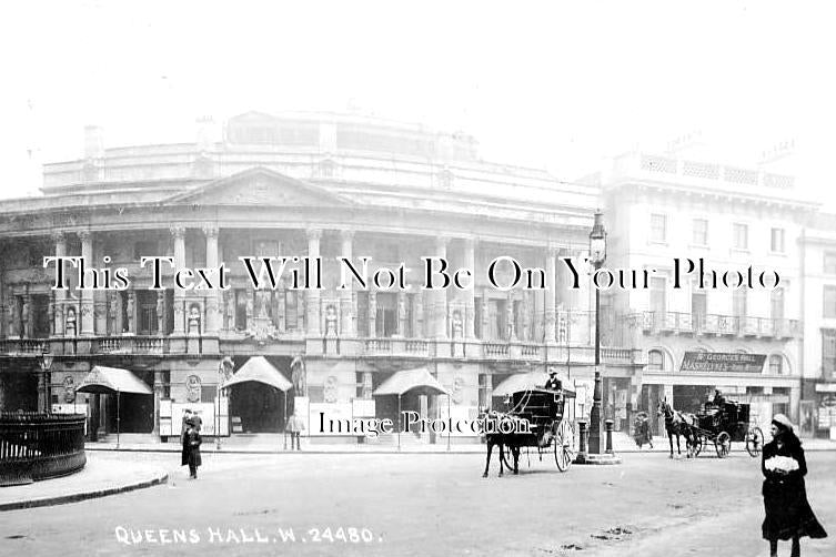 LO 2919 - Queens Hall Theatre, Langham Place, Westminster, London c1905