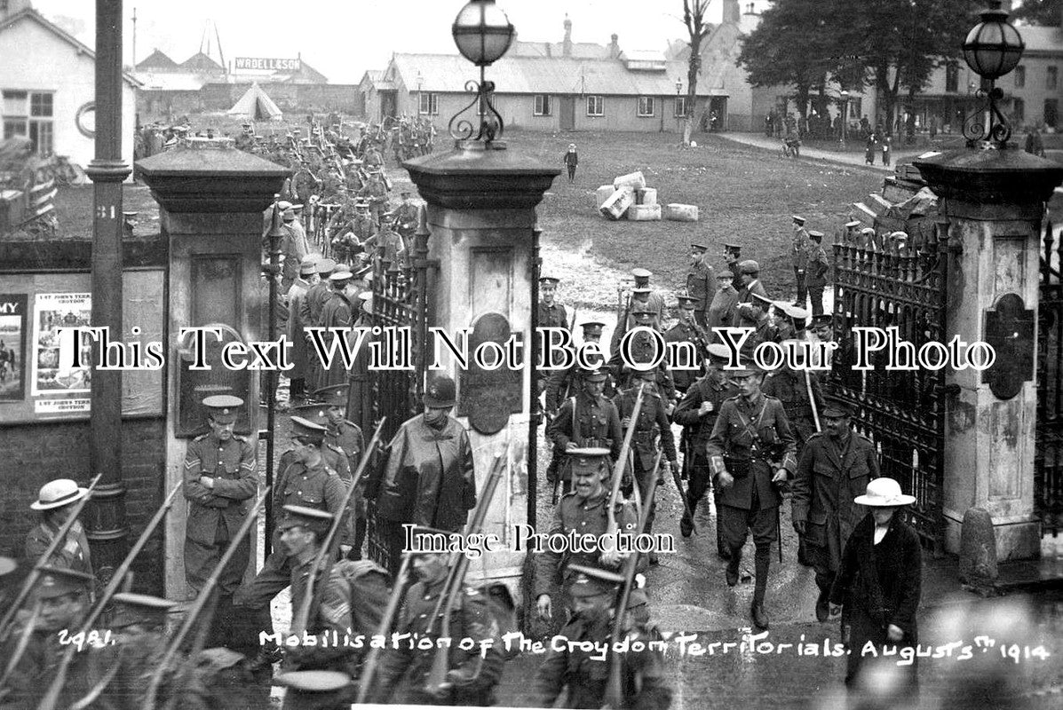 LO 2959 - Croydon Territorials Mobilisation, London 1914