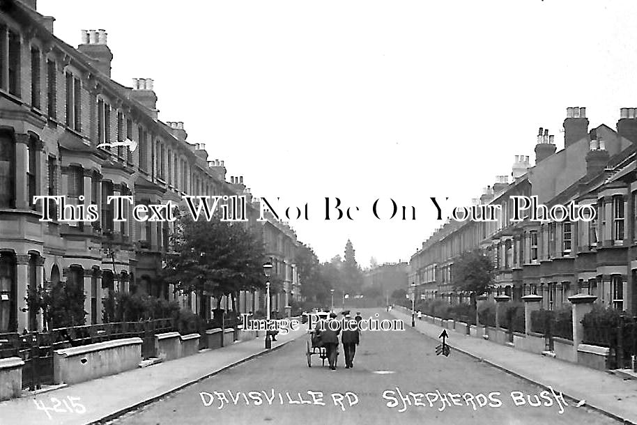LO 2991 - Davisville Road, Shepherds Bush, London c1914