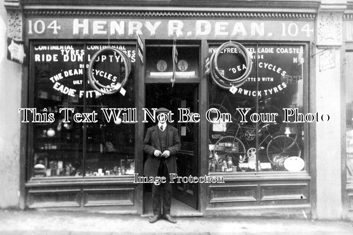 LO 3003 - Henry Dean Cycle Agents, Plough Road, Wandsworth, London c1905