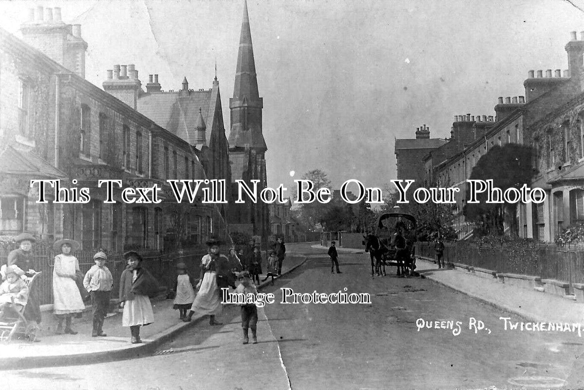 LO 3236 - Queens Road, Twickenham, London c1907