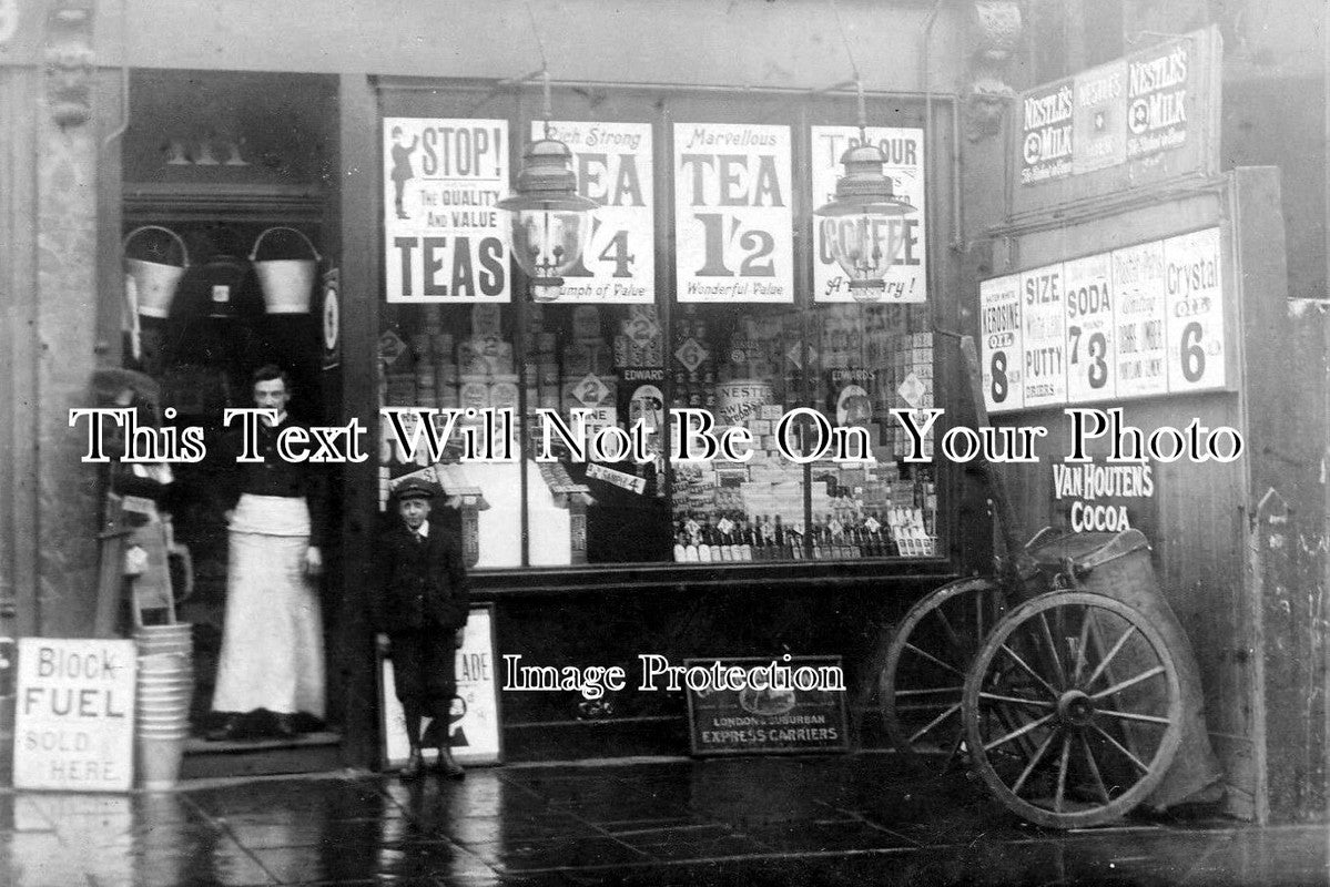 LO 3402 - Grocers, Rotherhithe, London c1908