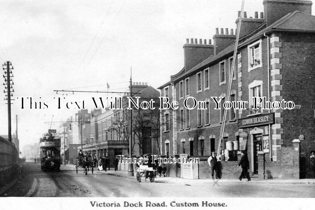 LO 3448 - Victoria Dock Road, Custom House, Newham, London c1910