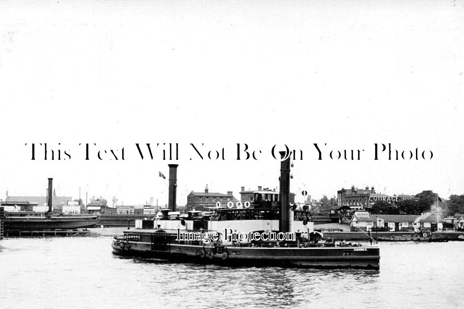 LO 3481 - Woolwich Ferry Crossing, The Thames, London c1910
