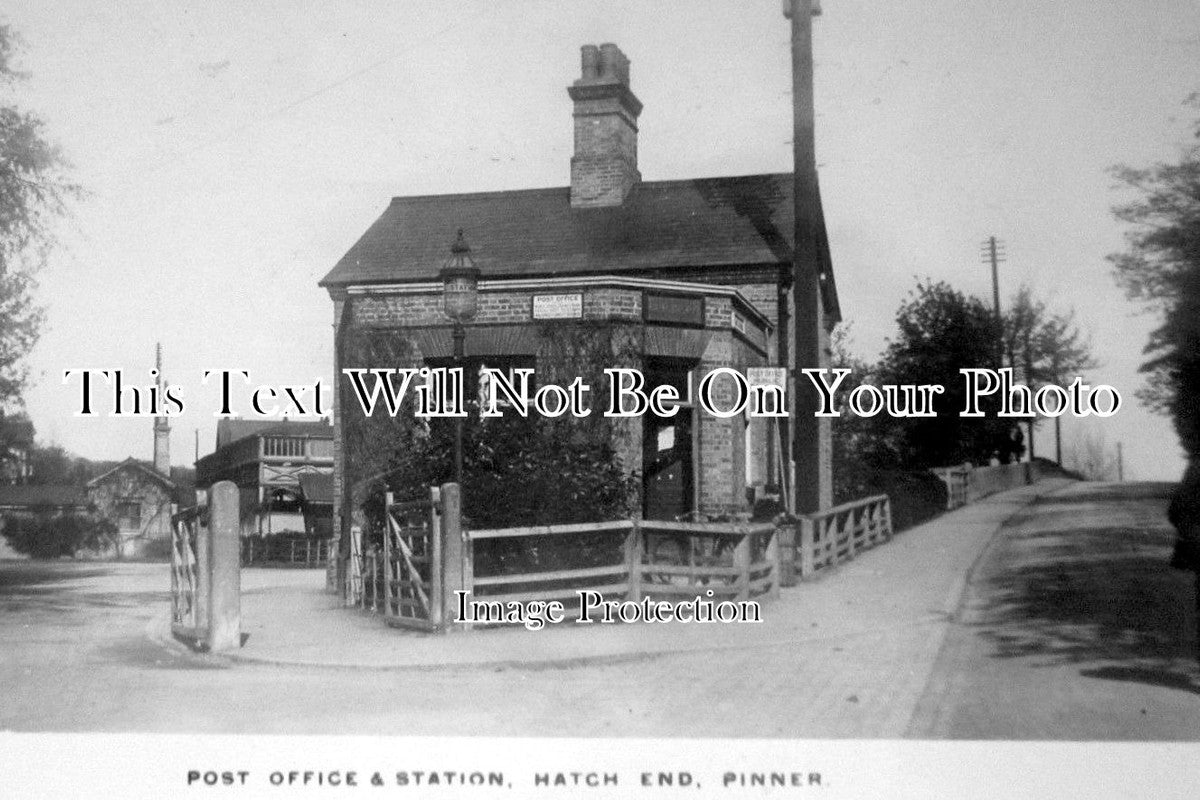LO 357 - Post Office & Station, Hatch End, Pinner, London c1911