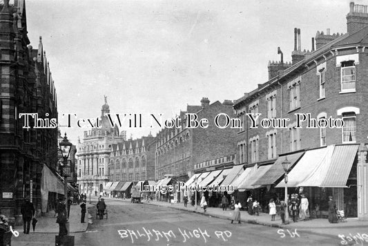 LO 364 - Shops in High Road, Balham, London c1915
