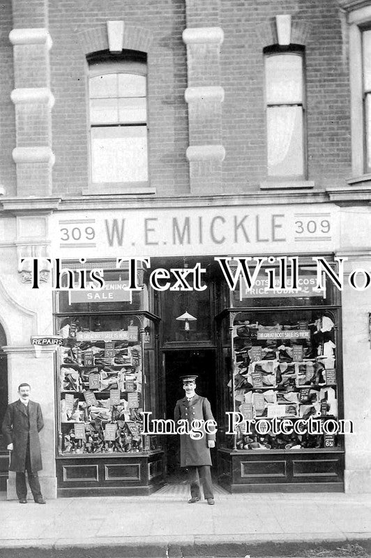 LO 3655 - Mickle Bootmaker, 309 Kings Road, Chelsea, London c1908