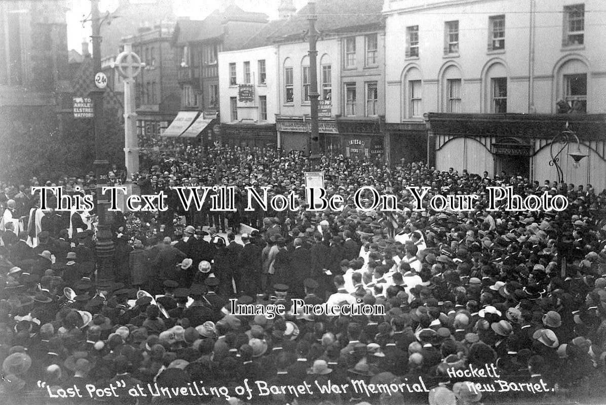 LO 3739 - Last Post, Unveiling Of Barnet War Memorial, London 1921
