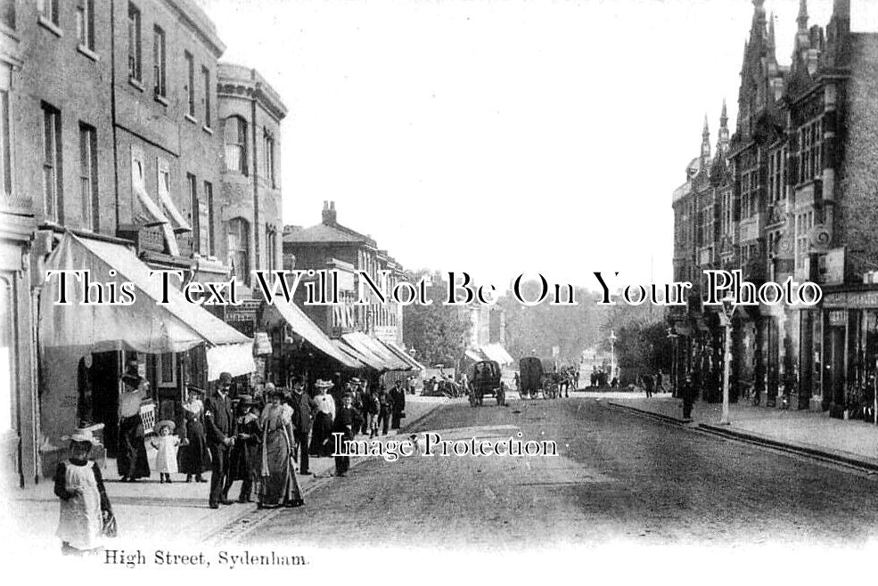 LO 3816 - High Street, Sydenham, London c1906