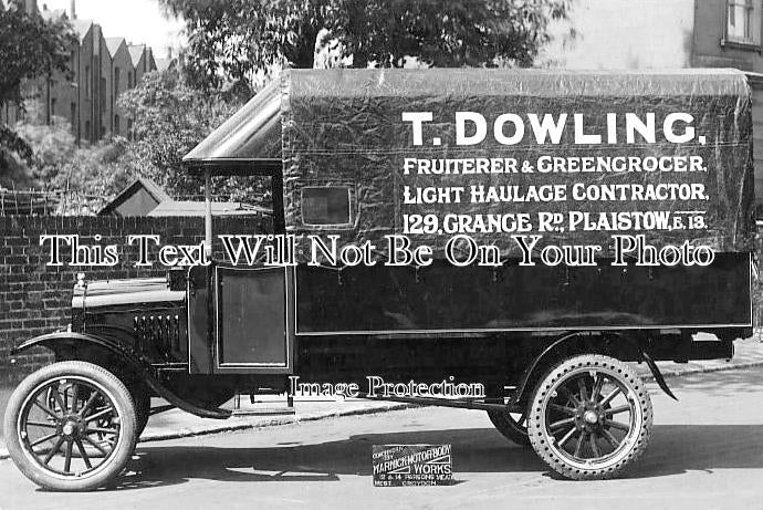 LO 3862 - Dowling Greengrocer Van, Plaistow, Newham, London c1930