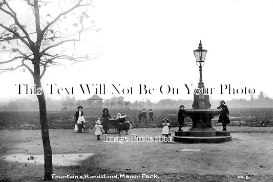 LO 3887 - Fountain & Bandstand, Manor Park, London
