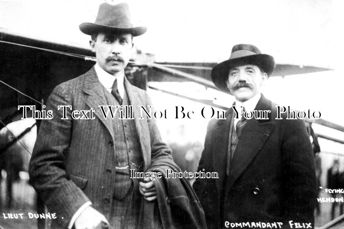 LO 3918 - Lt Dunne & Commandant Felix, Hendon Aerodrome